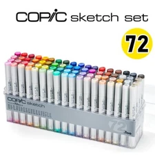 Copic Sketch Marker 72 Color BASIC Set Artist Markers JAPAN BRAND NEW