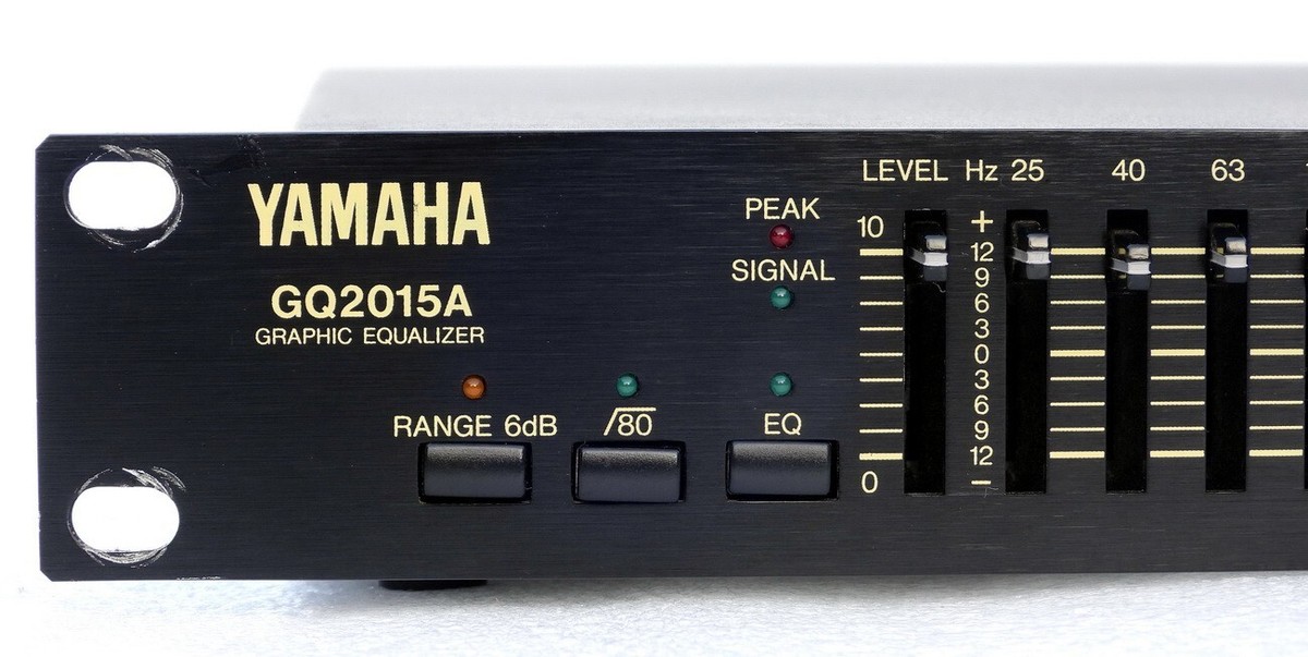 YAMAHA ヤマハ GQ2015A グラフィックイコライザー YAMAHA MODEL GQ2015A DUAL CHANNEL PROFESSIONAL AUDIO MUSIC