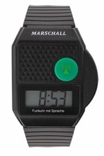 Marschall Funkuhr ■  TALKING WATCH | Blindenuhr > schwarz/türkis