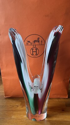 工芸品 Swedish Flygsfors art glass Coquille Flygsfors Glass Coquille Artists Palette Dish Paul Dedelv 1960