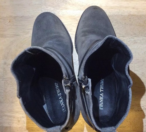 Stivaletto donna Ivanka Trump ITFILOER grigio scuro zip laterale tacco a blocco - 8 1/2M - Foto 8 di 12