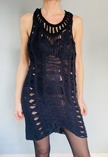 Robe courte ajourée en crochet  ALL SAINTS - Taille 36