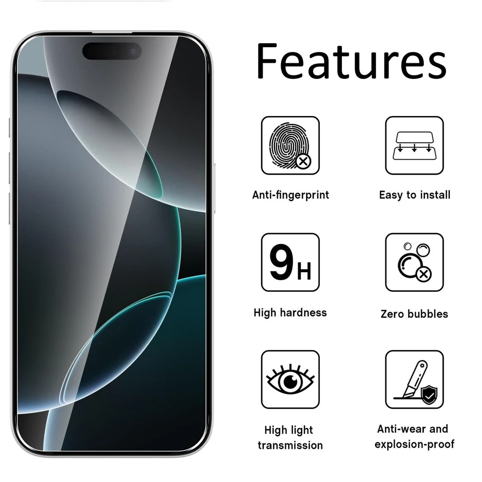 Tempered Glass Screen Protector for iPhone 17 / 17 Pro / 17 Pro Max & iPhone Air - Image 2 of 4
