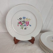 Assiettes Plates Décor Floralies De Digoin Sarreguemines En Porcelaine Opaque