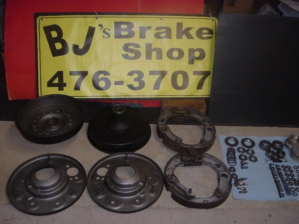 VINTAGE PACKARD BRAKE DRUM LATE 1920'S 1930'S FRONT MANUAL BRAKES COMPLETE SETUP Foto 4 de 4
