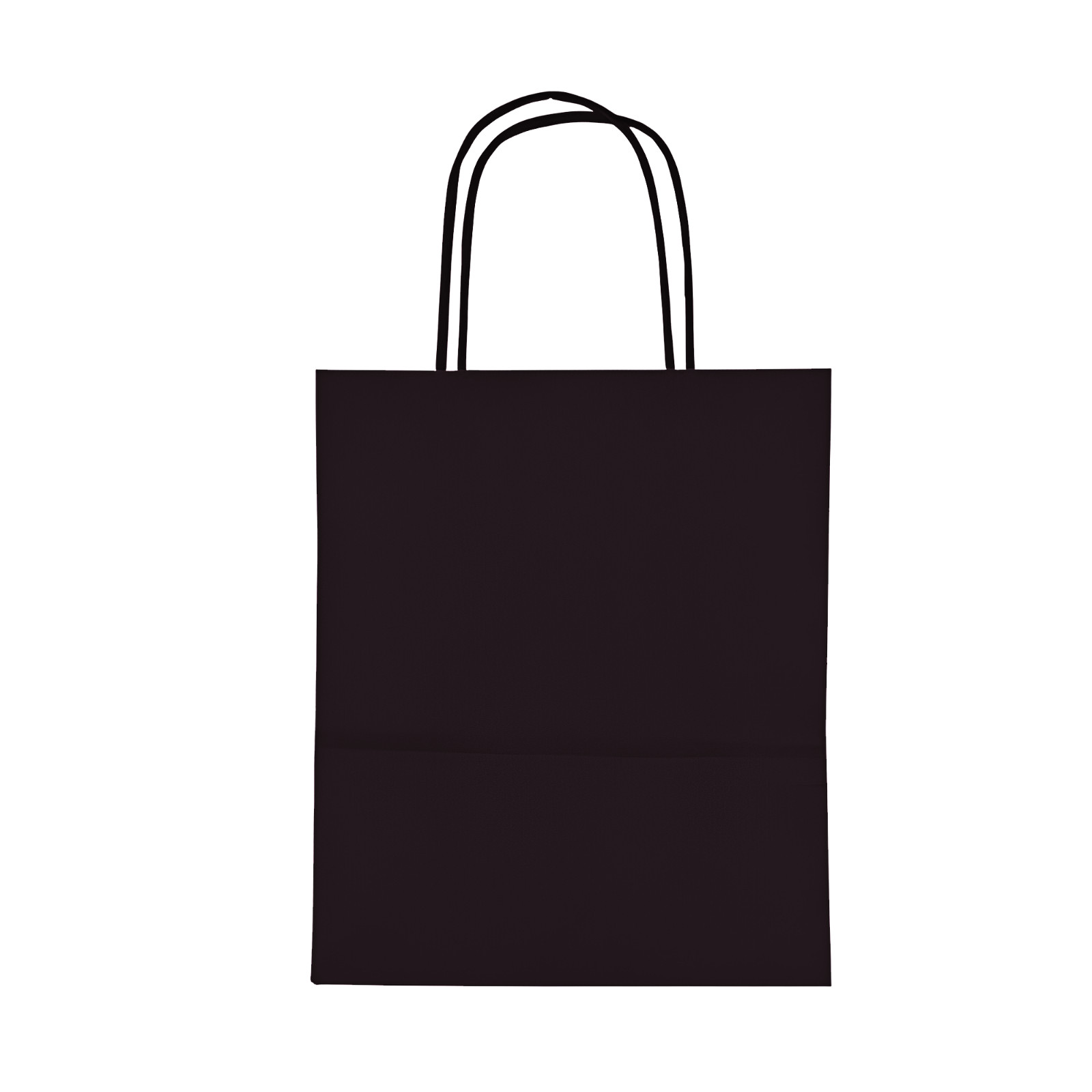 Black Paper Bags with Twisted Handle - 18x22x8cm Small Kraft Gift Bags Pack 100