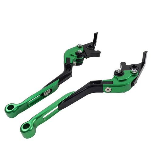 Palancas de embrague de freno extensibles verdes para Kawasaki Z650 Z900 17-22 Ninja650R - Imagen 10 de 11