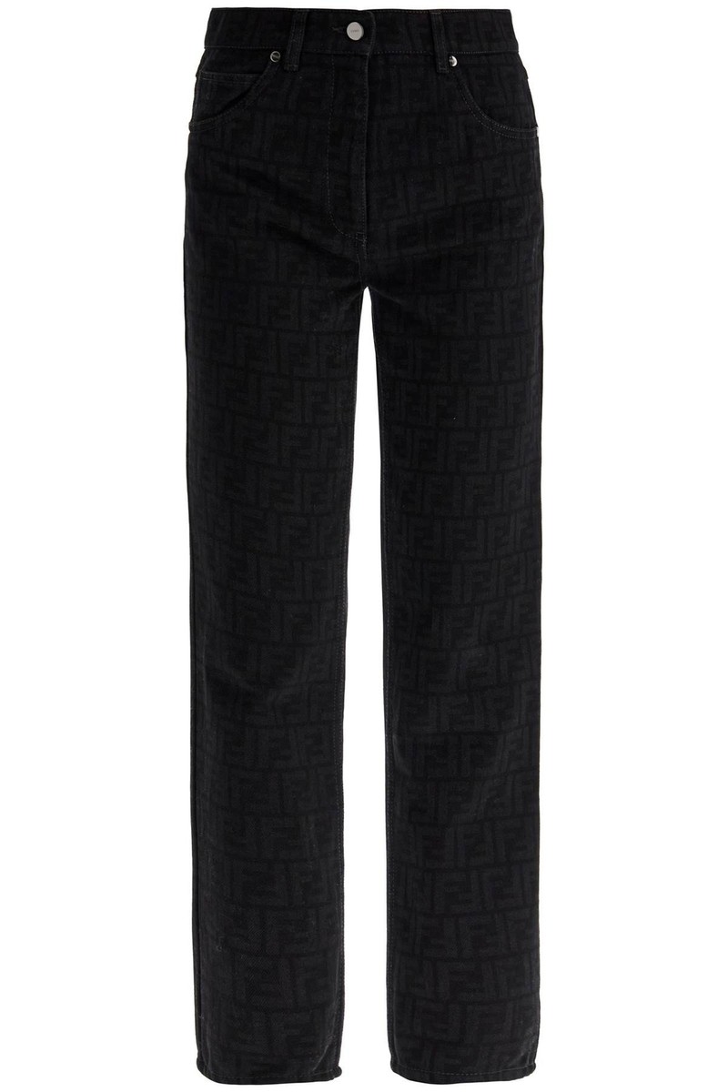 デニム・ジーパン FENDI Woman Jeans Black FLP851AT1B F0GME FF denim jeans FENDI Woman Tg. 44 IT FLP851AT1B F0GME BLACK