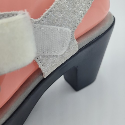 NEW Munro Willa Gray Silver Suede Block Heel Hook & Loop Sandals Women's 10N - Picture 4 of 12
