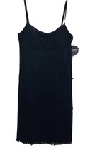 NWT Democracy  Black Fringe Coctail Party Dress  sz 6 Flapper Style MSRP $154