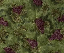 VTG Hoffman International Fabric Tuscany Purple Grapes Green Leaves on Green 3Y