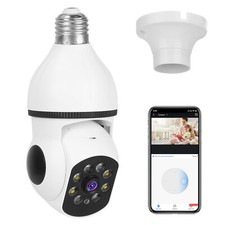 New E27 WiFi Bulb Camera with 1080P FHD and Motion Tracking, White