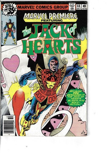 Marvel Premiere 44 Jack Of Hearts VG/F 1978 Glossy