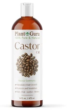 Castor Oil 16 oz Expeller Pressed 100% Pure For Eyelashes, Eyebrows, Hair Growth