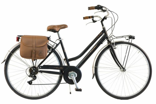 Bici bicicletta vintage via veneto by canellini retro acciaio donna nero  opaco | eBay
