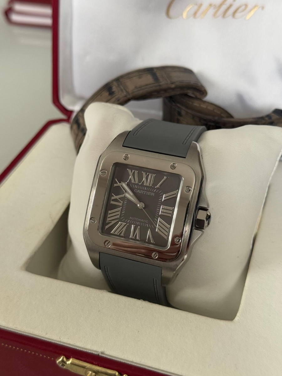 Cartier Santos 100 Midsize Kings Road Rare Dial Automatic Watch