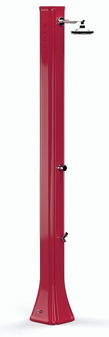Doccia Solare Arkema Big Happy Five Serbatoio 40 Lt - Colore Rosso Con Lavapiedi