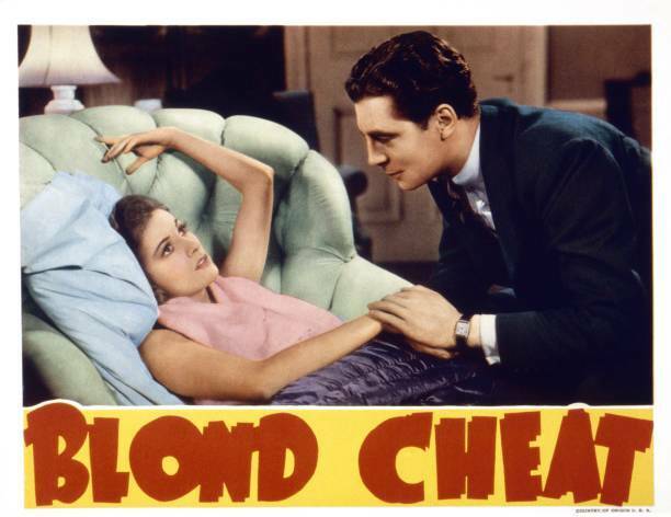 Blond Cheat lobby card Joan Fontaine Derrick De Marney 1938 OLD