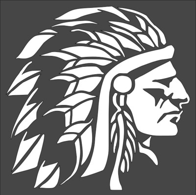 12''x12'' Clear Plastic Stencil - Native Chief Brave (SC166) (.007'')*****