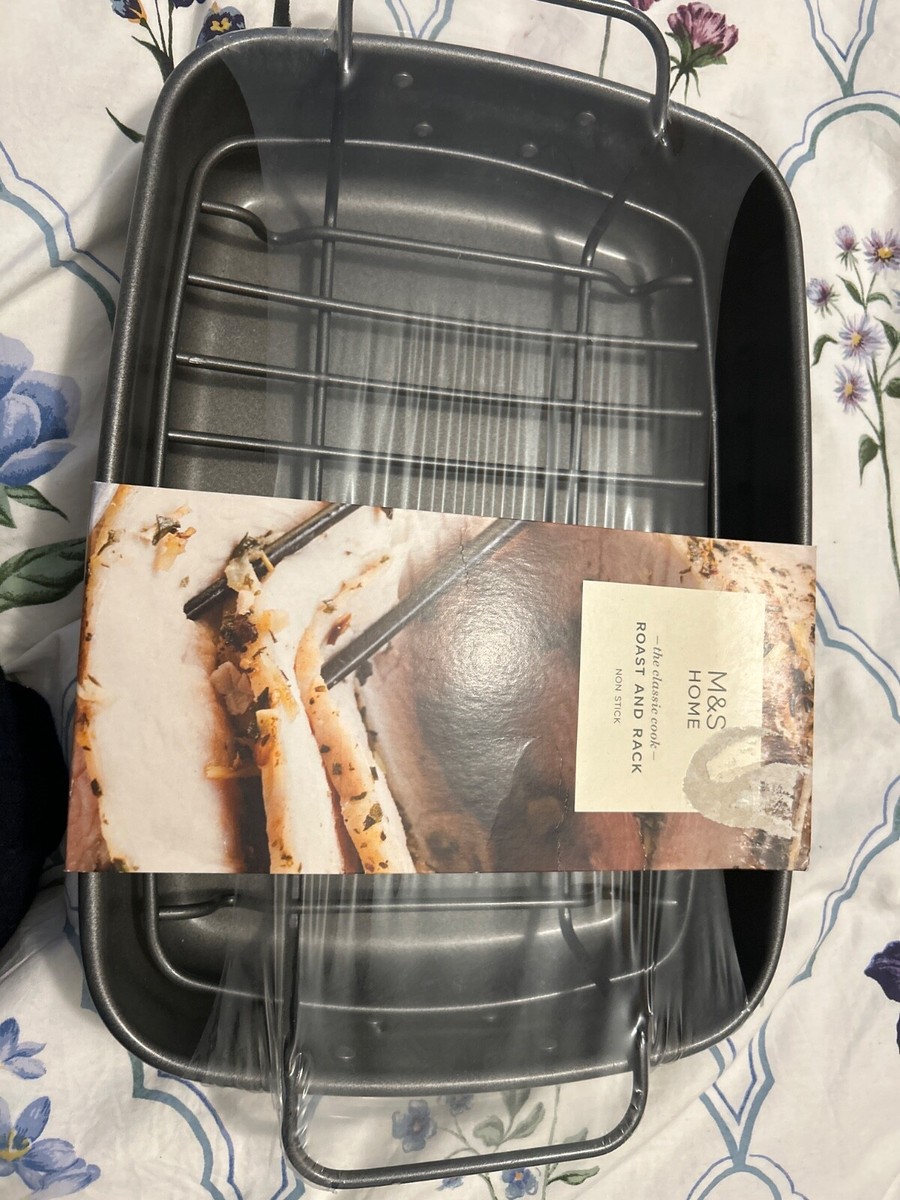 M&S Roast &Rack Non Stick Carbon Steel