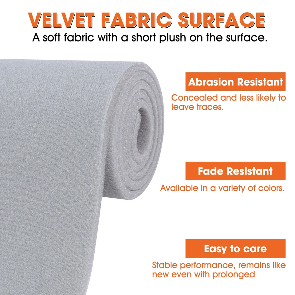 Car Headliner Fabric Roof Hood Lining 3mm Foam Upholstery Material Impact Relief - image 3 of 4