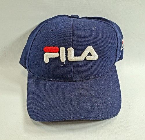 Navy Blue Fila Logo Baseball Cap Dad 