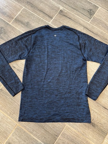 Lululemon Mens Metal Vent Long Sleeve Running Tee Athletic Navy Size Small - Picture 2 of 7