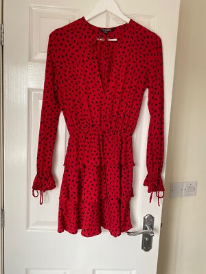 strapless open back dress Guenetta Dress in Romantic Red Rose Flock main image 1
