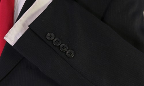 J. Press Suit 34S Custom Black Tonal Stripe 3-Button Wool Tailored - Picture 6 of 10