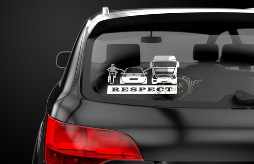 Respect Cars Bikes Trucks Vinyl Car Decal Sticker Wall Window Doors Decorative - Picture 2 of 7