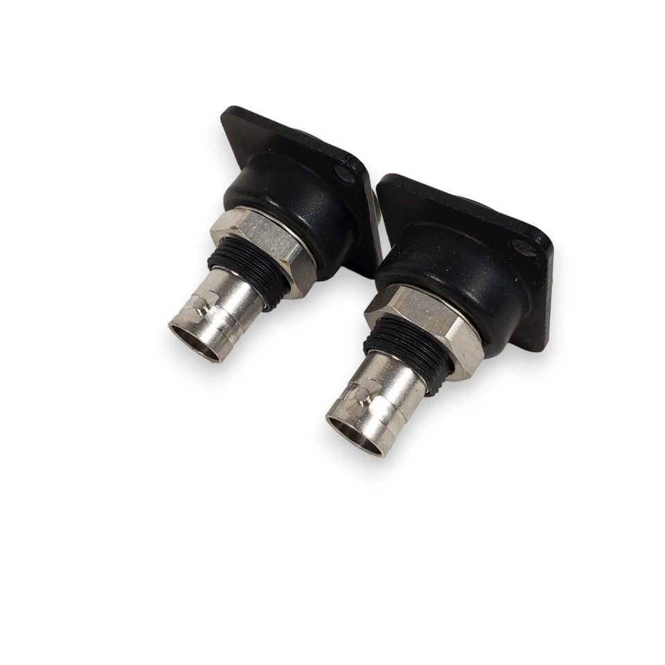 PAR de conectores de chasis aislados BNC placa Neutrik D NBB75DFIB-P Foto 3 de 3