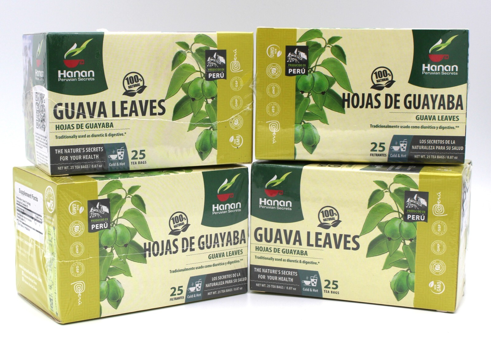 Bags Hoja De Guayaba (guava Leaves Tea Bags) 4 Box (hanan)
