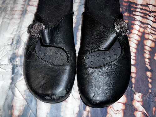 Vionic schwarze Leder Joan Pantoletten Clogs Orthaheel Komfortschuhe Damen Gr. 38 - Bild 2 von 6