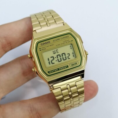 Casio A158WEGV-9A Vintage Gold Tone Digital Stainless Steel
