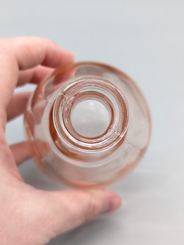 Botellas de perfume farmacéutico de vidrio rosa jarrones de 5" ASG frascos de boticario - Imagen 6 de 7