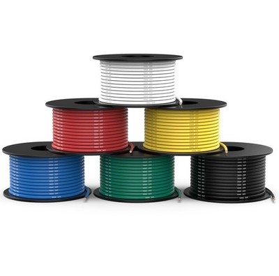 18 Gauge Wire 180ft, 18 AWG Wire 6 Colors 30ft Each Spool, Flexible Silicone ...