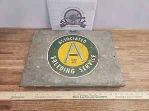 Vintage Associated Breeding Service Metal Box, Lena, WI Horse Insemination 