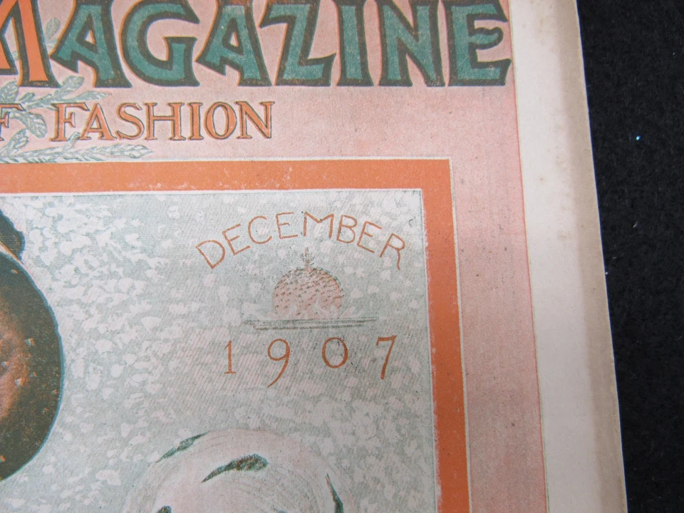 Antique McCall's Queen of Fashion Magazine December 1907 Christmas New York - Image 3 of 4