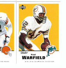 Paul Warfield 1999 UD Retro #82 Dolphins HOF