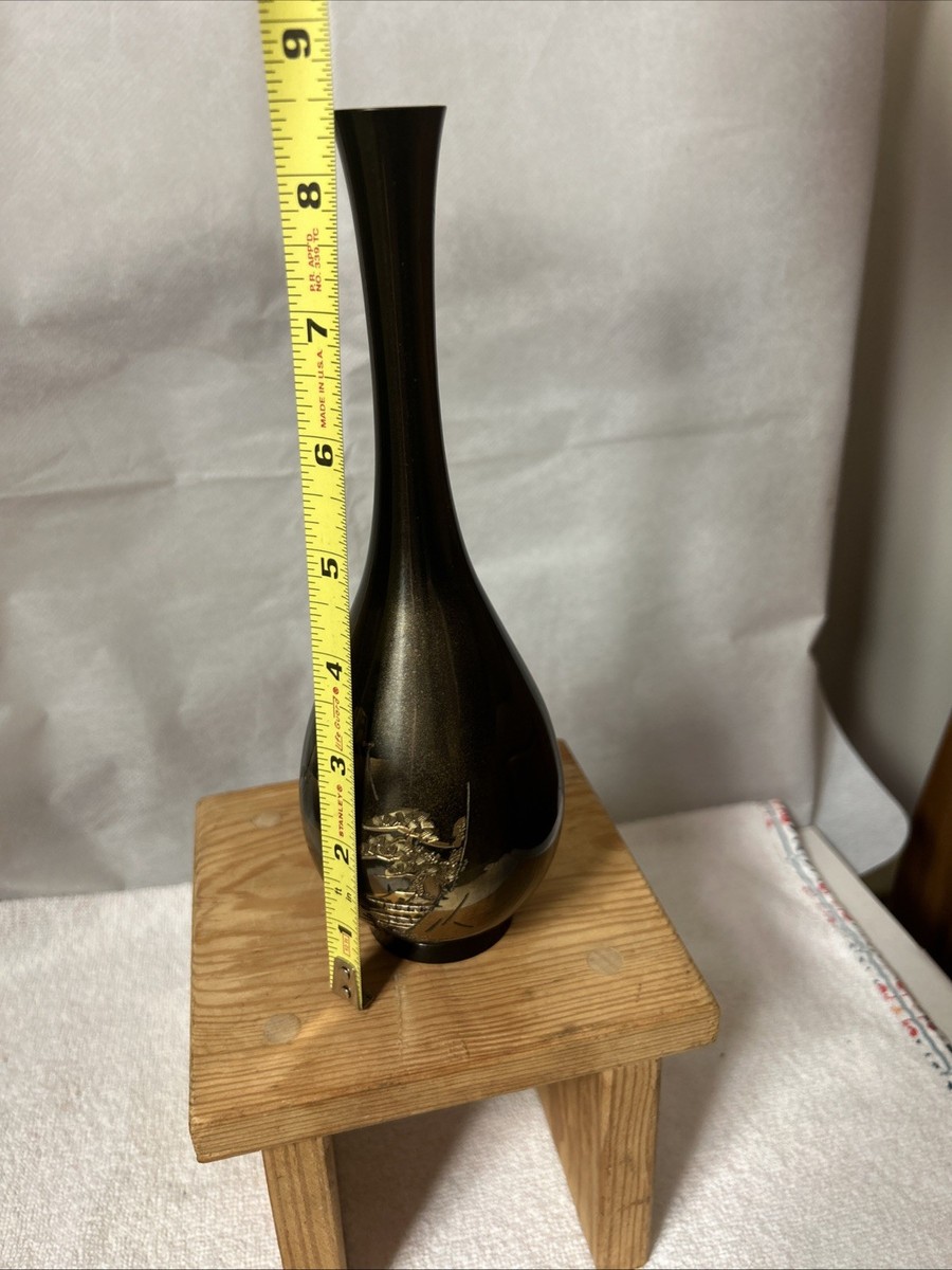 Japanese Chokin Vase Gold Trim | eBay