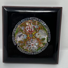 Lacquered Trinket Box Mother Of Pearl Inlay F...