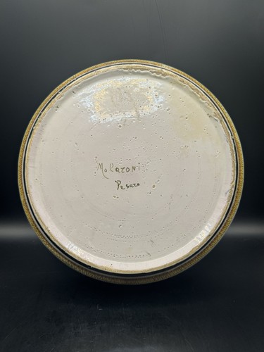 Antique Italian Majolica Bowl Signed By Molaroni Pesaro’ Rare 1920 - Picture 4 of 5