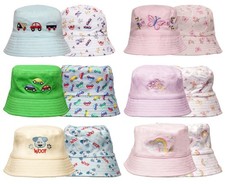 Baby Bucket Hat Babies Infants Reversible Cotton Lightweight Summer Hats