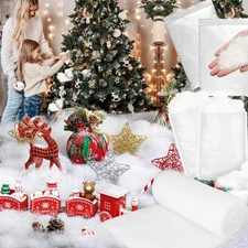 3 in 1 Christmas Fake Snow, Snow Blanket for Christmas Village, Artificial Fluff
