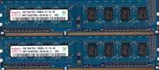 2GB 2x1GB PC3-10600 HYNIX HMT112U6TFR8C-H9 N0 AA-C DDR3-1333 BLUE Ram Memory Kit