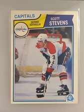 1983 O-Pee-Chee Scott Stevens ROOKIE RC #376 OPC Hockey Card Excellent. rookie card picture