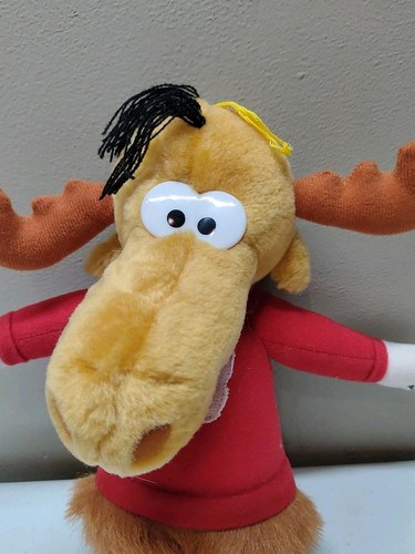 Nanco 1991 Bullwinkle Plush Vintage 14" Stuffed Animal Rocky and Bullwinkle Toy - Picture 2 of 10