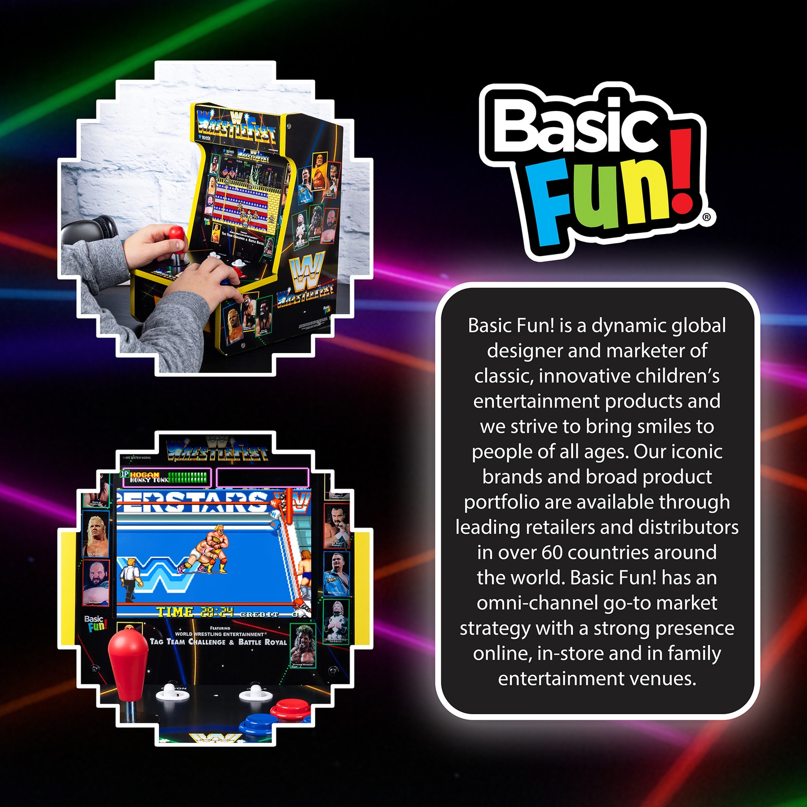 Juego de arcade clásicos WWE serie counter con pantalla de cristal líquido de 8" y 4 juegos, imagen 5