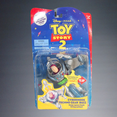 VINTAGE 1999 MATTEL TOY STORY 2 CYBERHOOK TECHNO GEAR BUZZ FIGURE #21051
