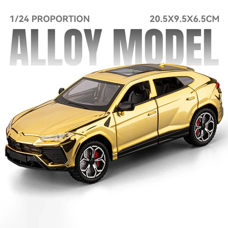 1:24 Lamborghini URUS Bison SUV modelo de coche diecast coche ligero vehículo de juguete Foto 4 de 4